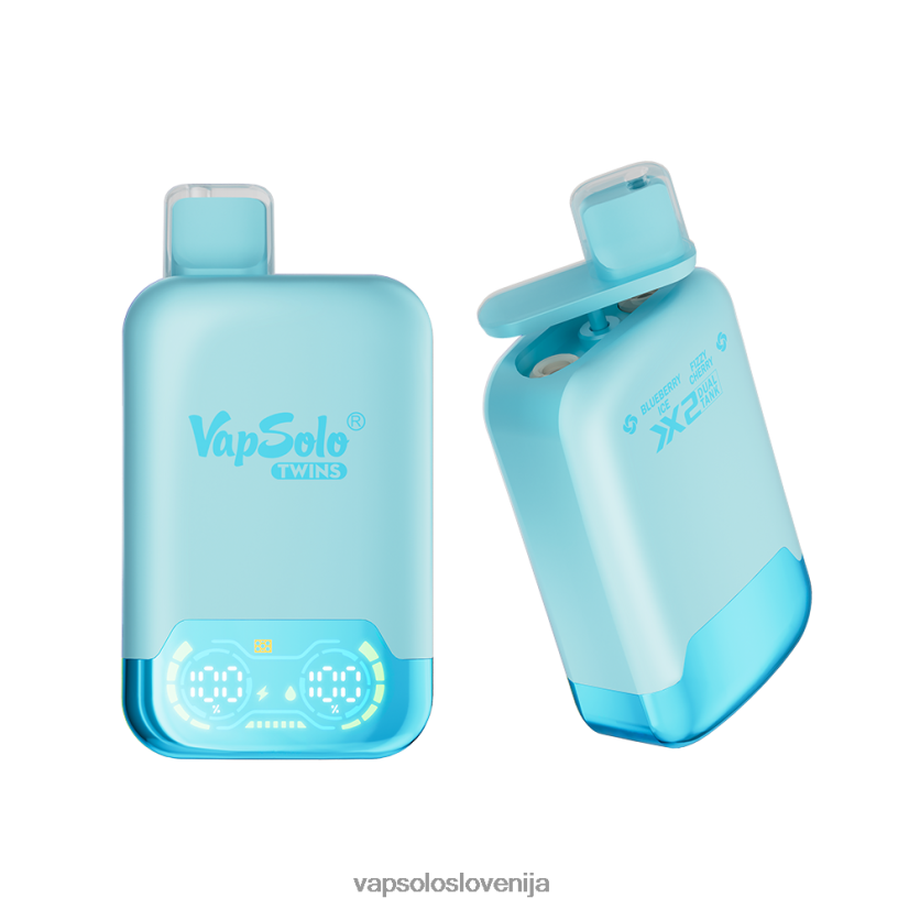VapSolo TWINS vape za enkratno uporabo | Vapsolo Disposable PFFBJ227 borovničev led & gazirana češnja