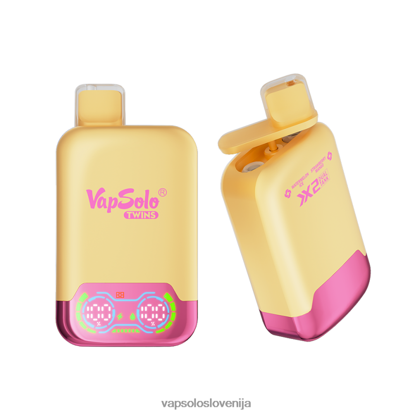 VapSolo TWINS vape za enkratno uporabo | Vapsolo Wholesale PFFBJ235 led iz lubenice in jagodni mango