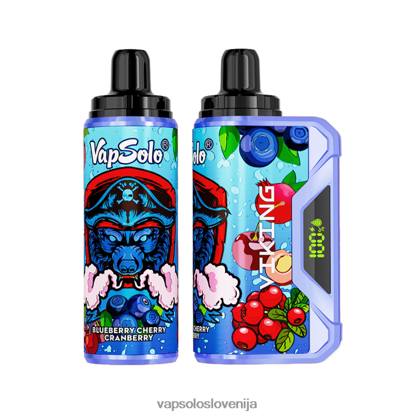 VapSolo VIKING vape za enkratno uporabo | Vapsolo Slovenija PFFBJ237 borovnica češnja brusnica